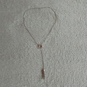 Silver toggle necklace